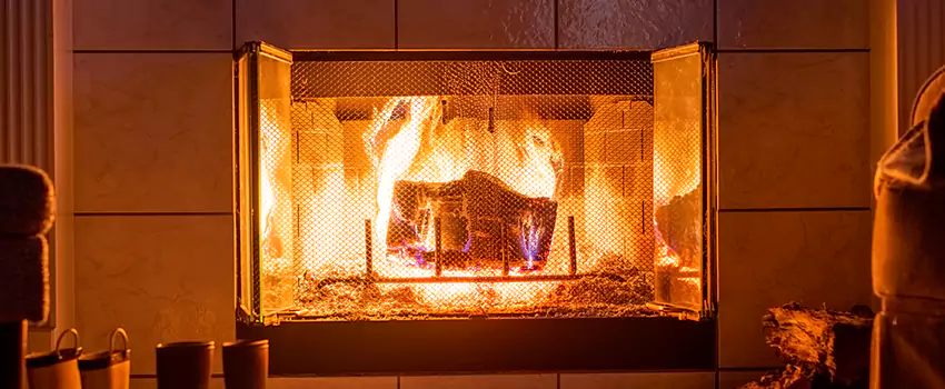 Mendota Hearth Landscape Fireplace Installation in Somerville, Massachusetts
