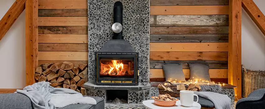 Thelin Hearth Products Direct Vent Gas Stove Fireplace Inspection in Somerville, Massachusetts